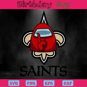 Among Us New Orleans Saints Svg Designs Invert