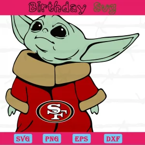Baby Yoda San Francisco 49Er Svg