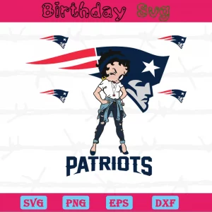 Betty Boop New England Patriots Logo Svg