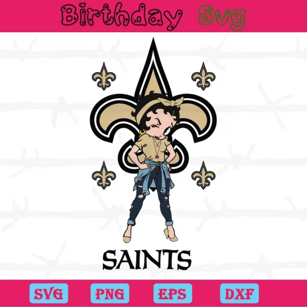 Betty Boop New Orleans Saints Png Logo