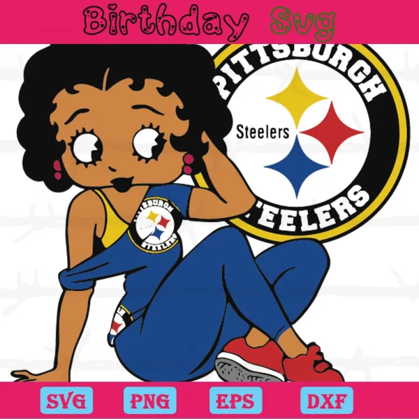 Betty Boop Pittsburgh Steelers Svg File