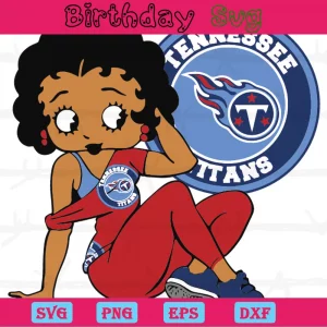 Betty Boop Tennessee Titans Logo Svg