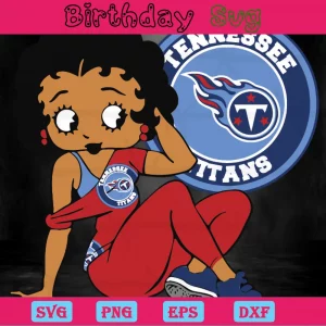Betty Boop Tennessee Titans Logo Svg Invert
