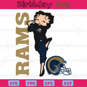 Betty Boops Los Angeles Rams Png