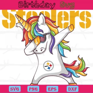 Dabbing Unicorn Pittsburgh Steelers Png Images Invert