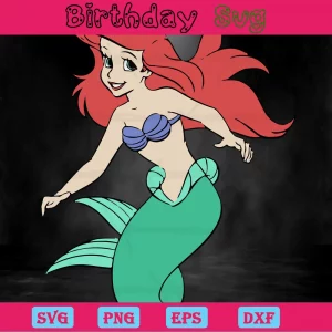 Disney Clipart Ariel, Svg Files For Crafting And Diy Projects Invert