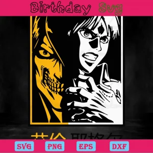 Eren Yeager Attack On Titan Clipart, Svg Png Dxf Eps Invert