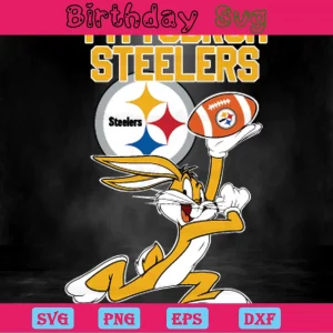 Football Bunny Logo Clipart Pittsburgh Steelers, Graphic Design