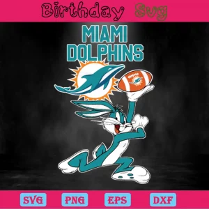 Football Bunny Miami Dolphins Png Logo