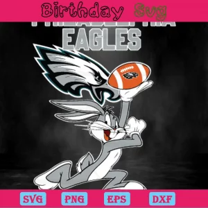 Football Bunny Philadelphia Eagles Svg File