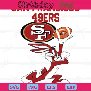 Football Bunny San Francisco 49Ers Logo Svg