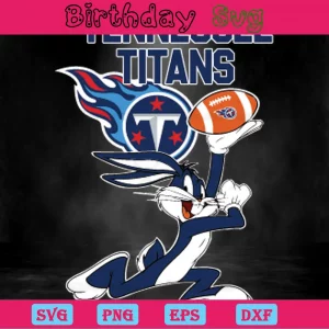 Football Bunny Tennessee Titans Logo Png Invert