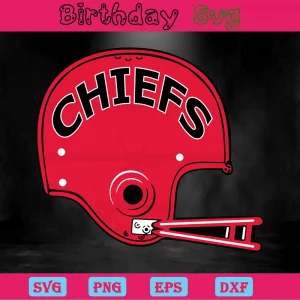 Football Helmet Kansas City Chiefs Svg Files Invert