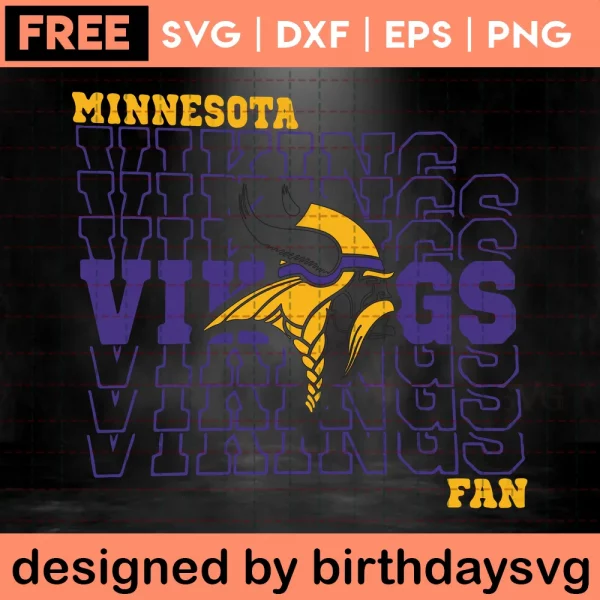 Free Minnesota Vikings Clipart, Design Files Invert