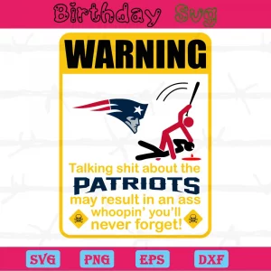 Funny Warning New England Patriots Svg Logo Invert