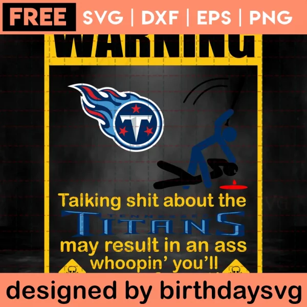 Funny Warning Tennessee Titans Svg Free Invert