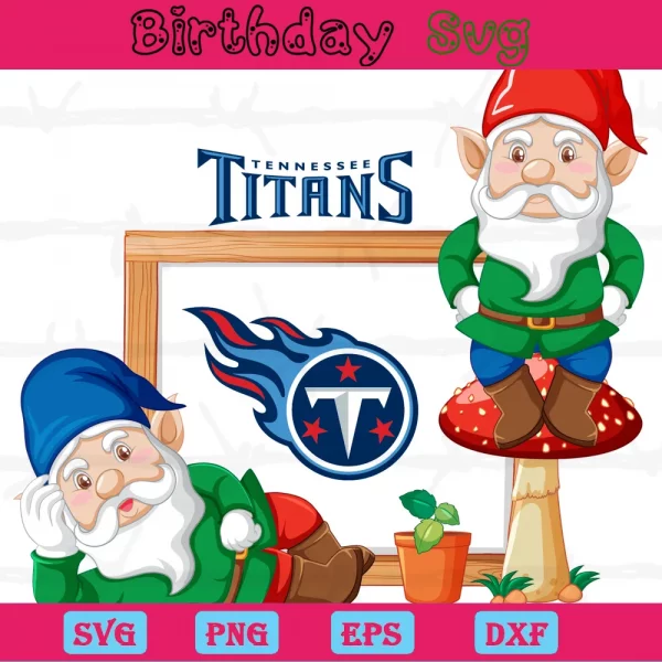 Gnome With Tennessee Titans Clipart, Svg File Formats
