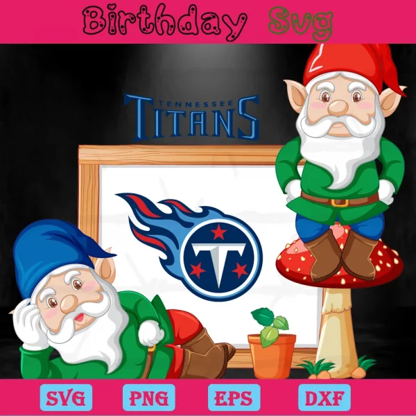 Gnome With Tennessee Titans Clipart, Svg File Formats Invert