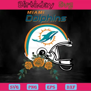 Helmet Miami Dolphins Logo Svg Invert