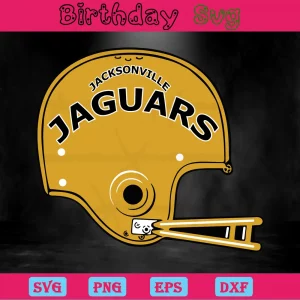 Jacksonville Jaguars Helmet, Transparent Background Files Invert
