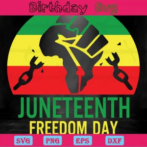 Juneteenth Freedom Day Free Ish Since 1865, Svg Files Invert