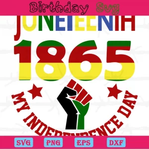 Juneteenth Is My Independence Day, Cutting File Svg