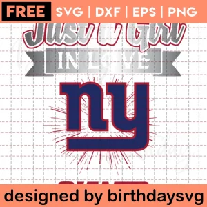Just A Girl In Love With Her New York Giants Svg Free