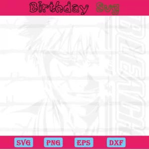 Kurosaki Ichigo Bleach Anime Logo Png, Design Files Invert