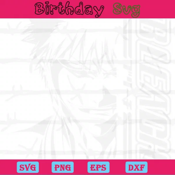 Kurosaki Ichigo Bleach Anime Logo Png, Design Files Invert