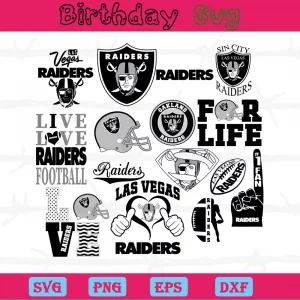 Las Vegas Raiders Bundle, Svg Png Dxf Eps Designs Download