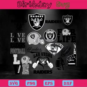 Las Vegas Raiders Bundle, Svg Png Dxf Eps Designs Download Invert