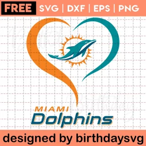 Love Miami Dolphins Svg Free