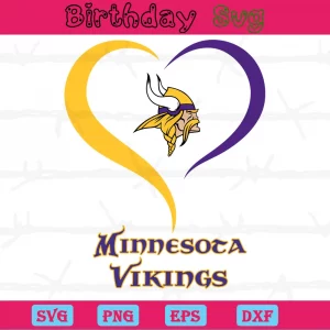 Love Minnesota Vikings Png Logo Invert