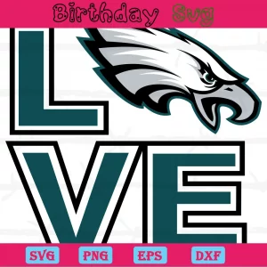 Love Philadelphia Eagles Logo Svg