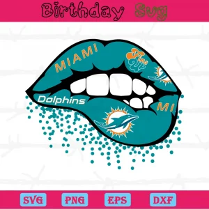 Miami Dolphins Sexy Lips, Svg Png Dxf Eps Designs Download