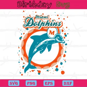 Miami Dolphins Vintage Logo, Svg Png Dxf Eps Invert