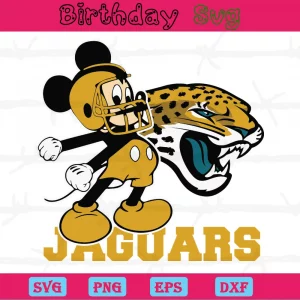 Mickey Mouse Jacksonville Jaguars Football Team, Svg Files