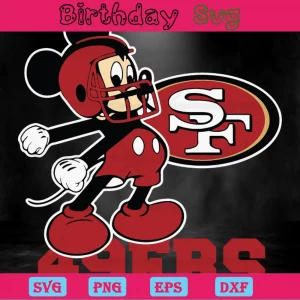 Mickey Mouse San Francisco 49Ers Png Logo Invert