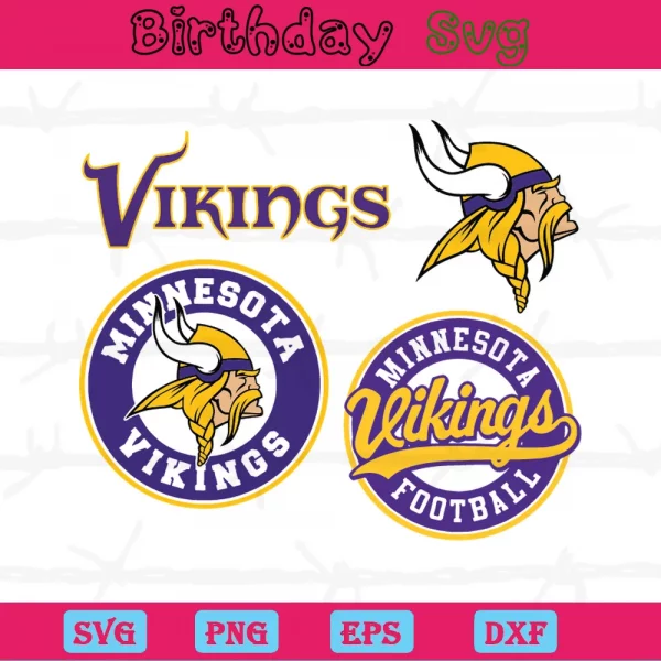 Minnesota Vikings Clipart Bundle Svg