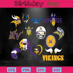 Minnesota Vikings Logo Svg Bundle Invert