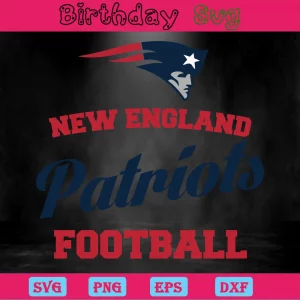 New England Patriots Football, Svg File Formats Invert