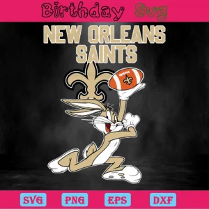 New Orleans Saints Football Bunny, Svg File Formats