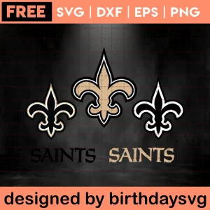 New Orleans Saints Logo Svg Free Invert