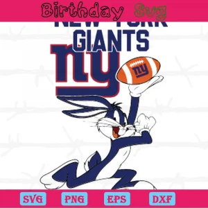 New York Giants Football Bunny, Premium Svg Files