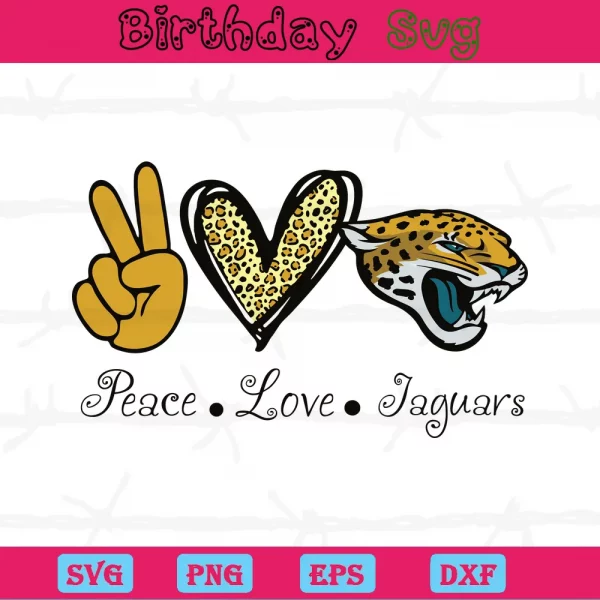 Peace Love Jacksonville Jaguars, Svg File Formats