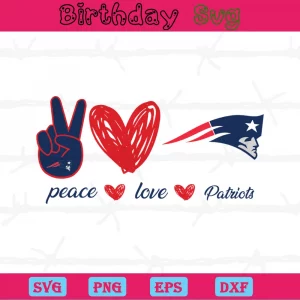 Peace Love New England Patriots Png Logo