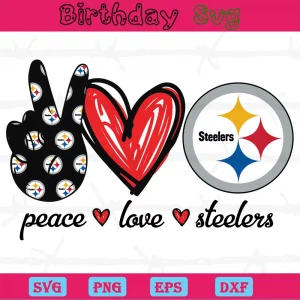 Peace Love Pittsburgh Steelers Logo Clipart, Svg File Formats