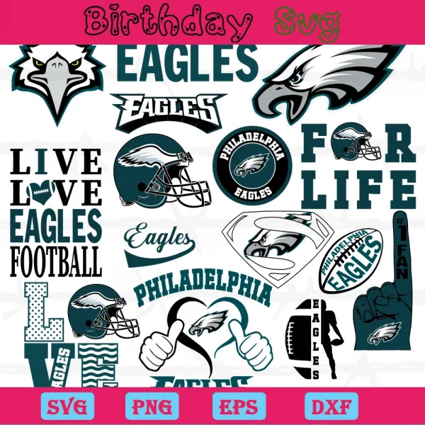 Philadelphia Eagles Logo Bundle Svg