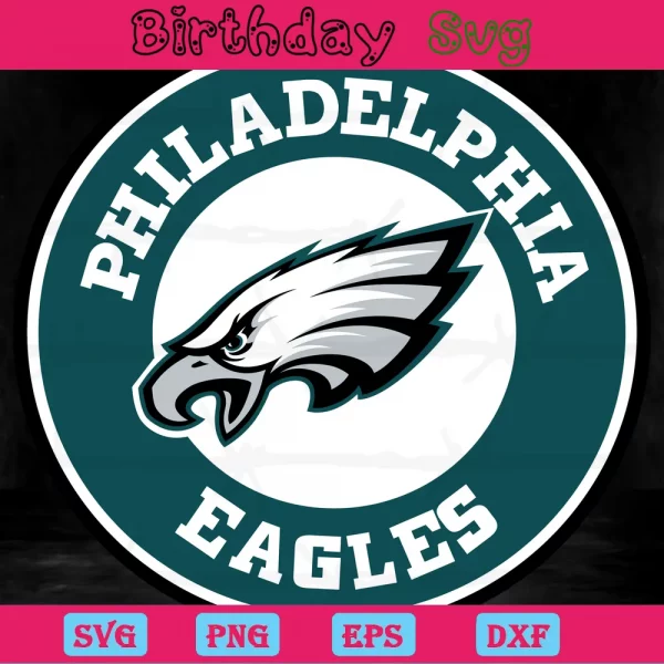 Philadelphia Eagles Logo Clipart, Laser Cut Svg Files Invert