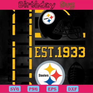 Pittsburgh Steelers Est 1993, Svg Png Dxf Eps Invert